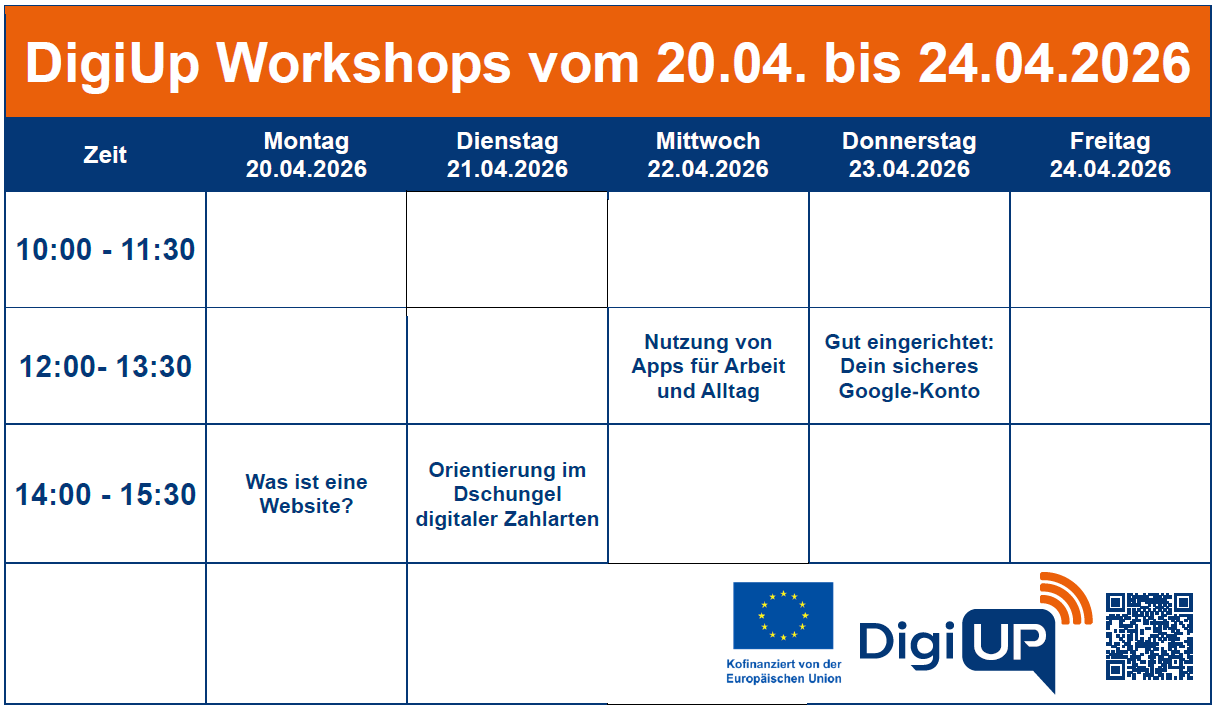 Workshopplan KW 17