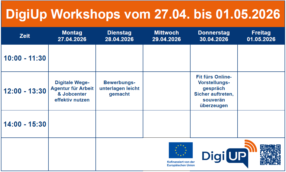 Workshopplan KW 18