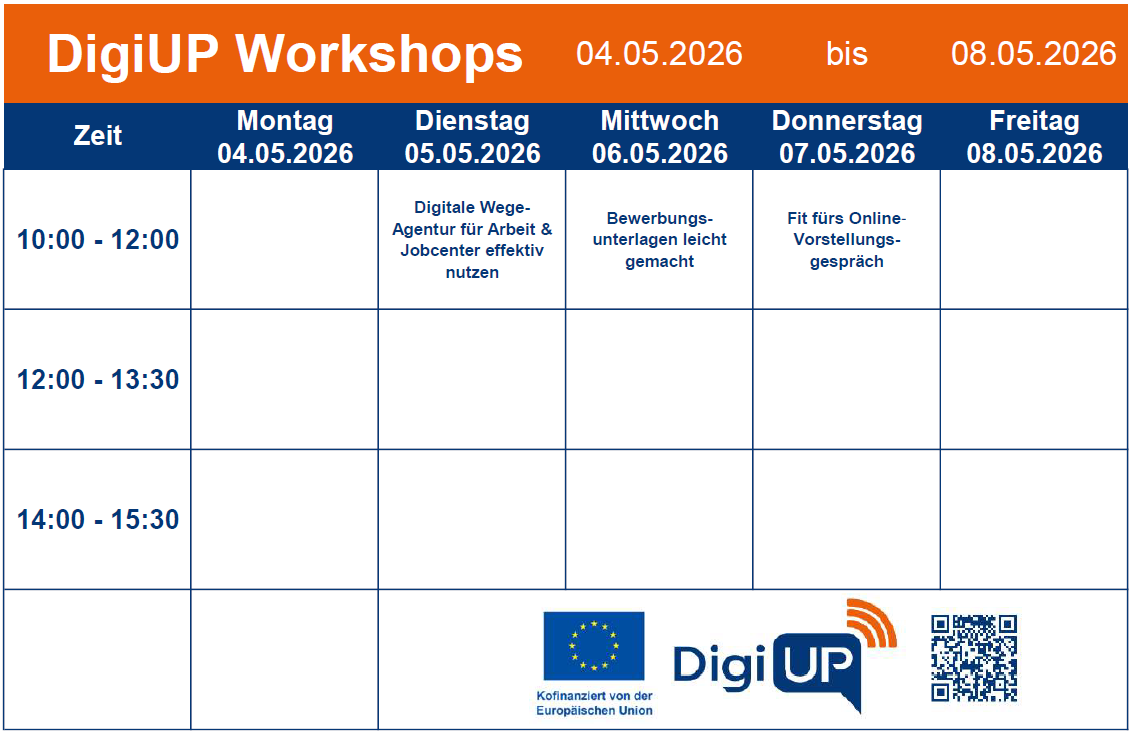 Workshopplan KW 19