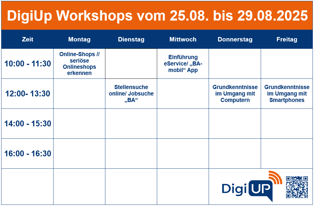 Workshopplan KW 35