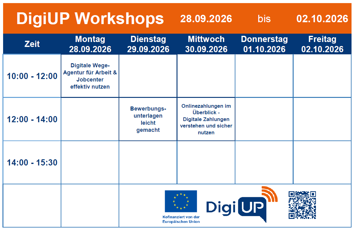 Workshopplan KW 40